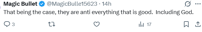 NoName1044781's tweet photo. @MagicBulle15623 @SunshineAn93270 @LeahRain77 You mentioned God which is mentioning religion though https://t.co/WUV0nKTdNs