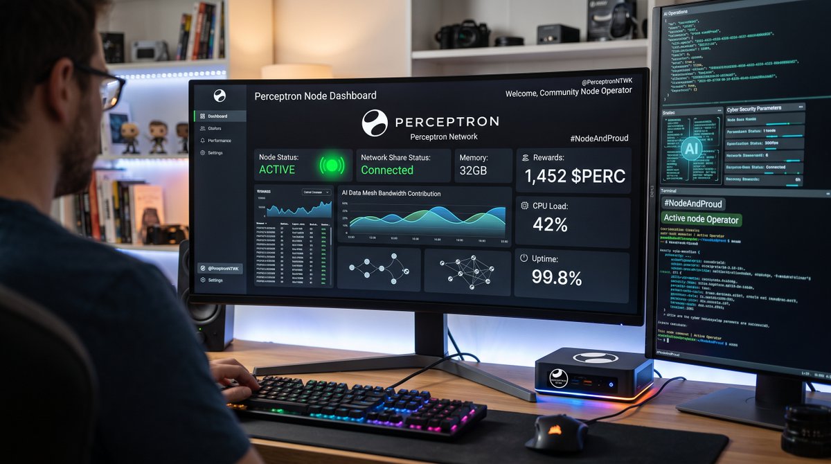 awpruslihh's tweet photo. Decentralized AI infrastructure is built by the community, for the community ⚙️🤖

Running my @PerceptronNTWK Node and watching real-time metrics grow on the dashboard. Turning idle bandwidth and human input into decentralized intelligence 🚀

#NodeAndProud #Perceptron #AI https://t.co/fSnhd9P3CF