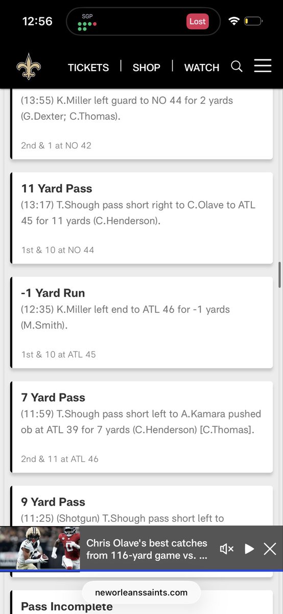 rsheeed_'s tweet photo. There needs to be a stat correction. Kendre Miller had 10 yards. Per NFL rules a rusher receives the yards accrued until the point of the fumble. @HardRockBet @NFL https://t.co/3i3m4sW3sH