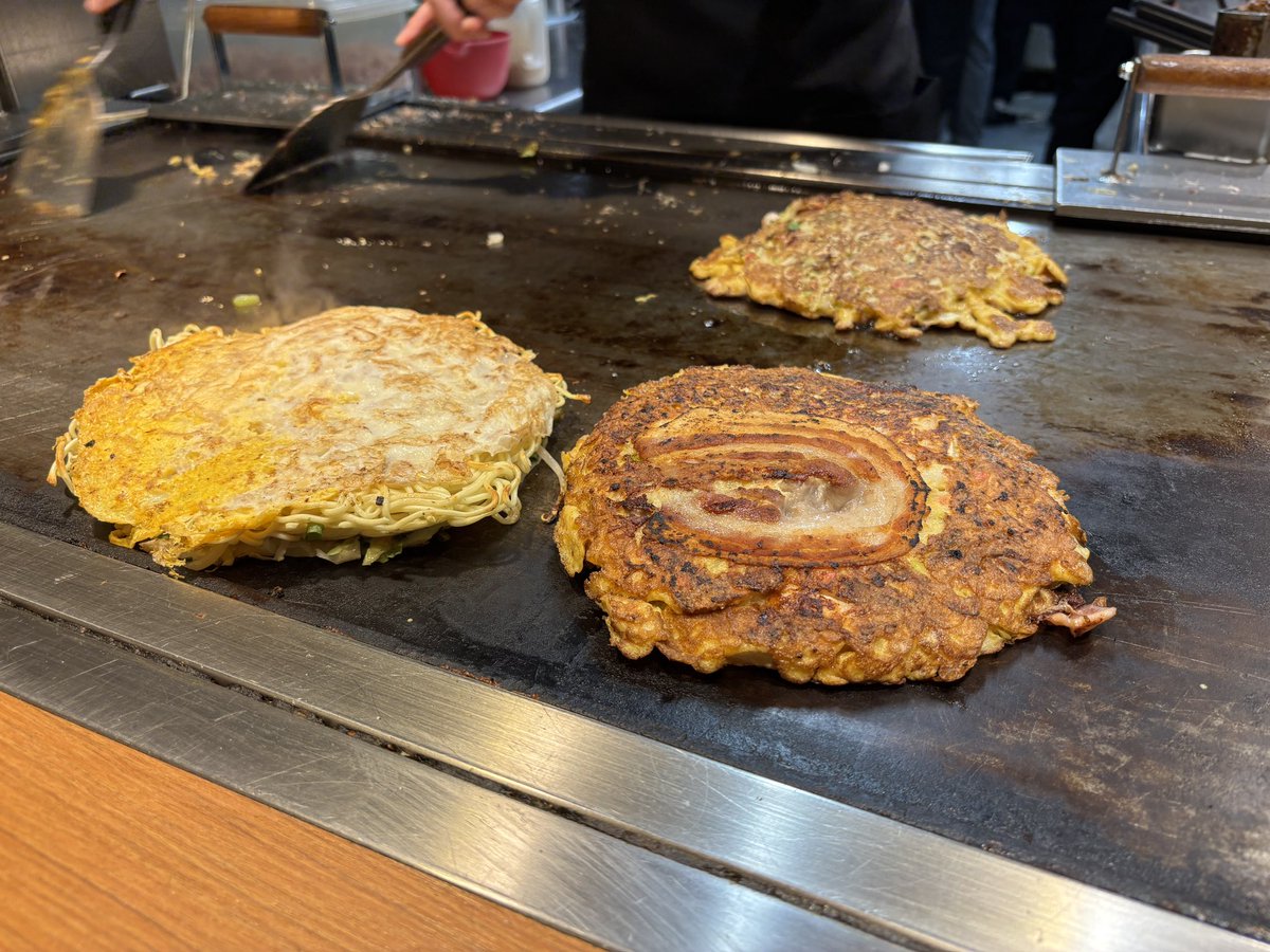 bashieco's tweet photo. 今日はお好み焼き！！
#味乃家
#道頓堀 https://t.co/V3Lz7y91xM