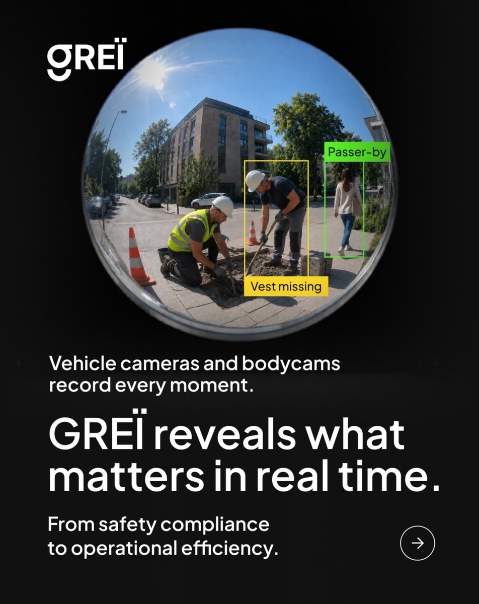 RigaComm's tweet photo. GREÏ will show Riga Comm 2026 visitors how ordinary security cameras can be turned into AI agents that monitor safety, quality and operations in real time.

📌Learn more at https://t.co/qPjqbhHy1E 

🎫 https://t.co/FkIuShjaF9

#RC26 #rigacomm https://t.co/mJjAgIC0PA