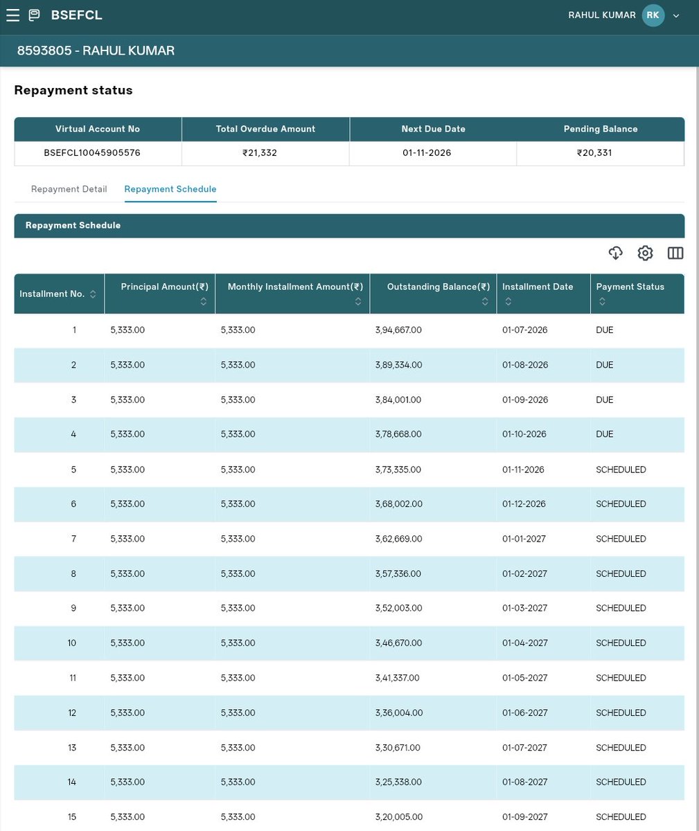 Rahullibraz's tweet photo. मेरी BSCC Loan (Reg No 4590557) में गंभीर विसंगति है। पहले जारी Intimation में ₹4 लाख लोन को ब्याज-मुक्त और 120 माह में चुकाने की जानकारी दी गई थी, जबकि बाद में Demand Notice में 4% ब्याज, 84 माह और ₹10,666 EMI दिखाई गई। पोर्टल पर भी अलग EMI/Outstanding दिख रहा है। @BiharCMQRT https://t.co/Gk62sdg6la