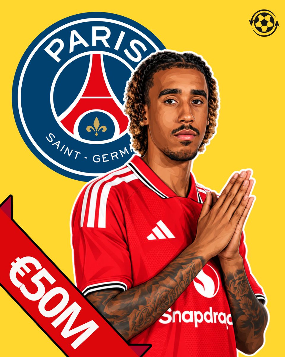 DeadlineDayLive's tweet photo. 🚨 Paris Saint-Germain are monitoring Manchester United defender Leny Yoro ahead of a potential move.

PSG are waiting for talks between Yoro's representatives and United in November before deciding whether to accelerate.

The French club are considering a move worth around €50M, while Arsenal are also monitoring the 20-year-old.

(Source: Fichajes)