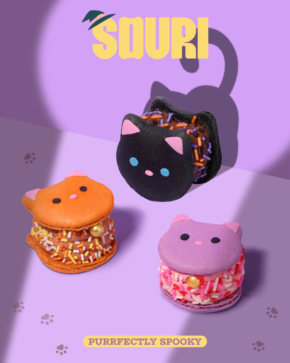 souri_bkk's tweet photo. เหมียวแต่ละตัวมีอะไรอยู่ข้างใน? 👀🐈‍⬛ มาดูส่วนผสมลับของเจ้าเหมียวแก๊งนี้กัน! 💜🖤🧡

🗓️ วางจำหน่ายตั้งแต่วันที่ 1 - 31 ตุลาคม 2569 หรือจนกว่าสินค้าจะหมด
📍 SOURI ทุกสาขา หรือสั่งซื้อผ่าน Grab, LINE MAN, LINE SHOPPING และ ShopeeFood

#SOURI #SOURIBKK #SOURIPurrfectlySpooky #SOURIHalloween2026 #Halloween2026