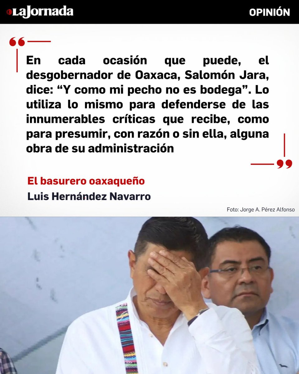 lajornadaonline's tweet photo. El basurero oaxaqueño, #opinión de Luis Hernández Navarro / @lhan55  https://t.co/2IZq46p5Si https://t.co/VSU2Q9XRoH