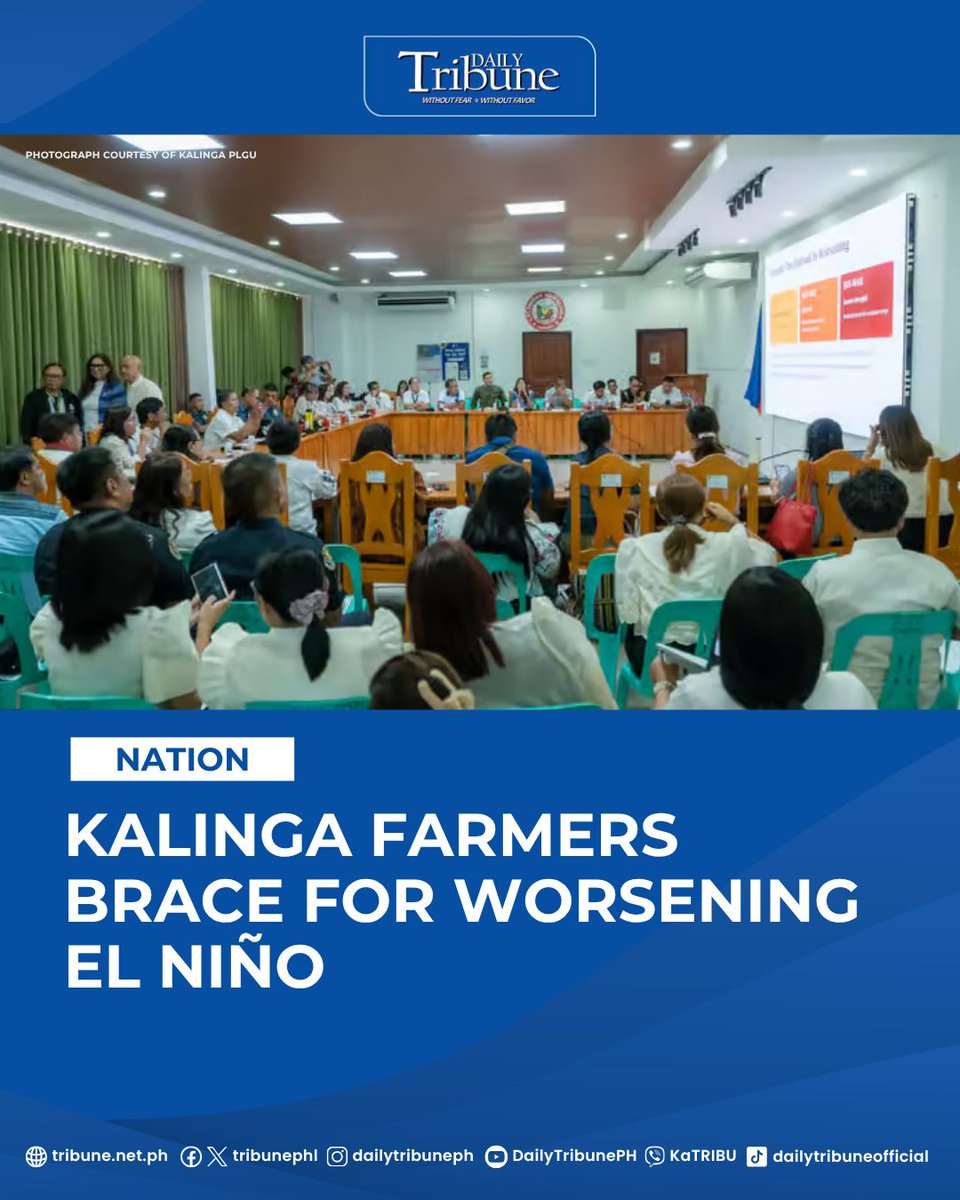 tribunephl's tweet photo. Farmers in Kalinga are bracing for worsening dry conditions as declining rainfall and limited water supplies threaten crops and planting schedules, the Office of the Provincial Agriculturist said. | Aldwin Quitasol

Read more at: https://t.co/dGtZqgAKoS

#DailyTribune #Kalinga https://t.co/qVtM06C0vS