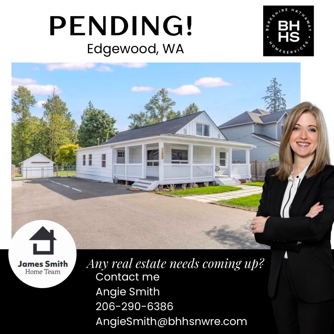 JSHTRealEstate's tweet photo. Changing lives one house at a time.
#JamesSmithHomeTeam #SeattleRealtor #FederalWayRealtor #EdgewoodWA #SeattleRealEstate #FederalWayRealEstate #TacomaRealEstate https://t.co/xPnm7mOrEW