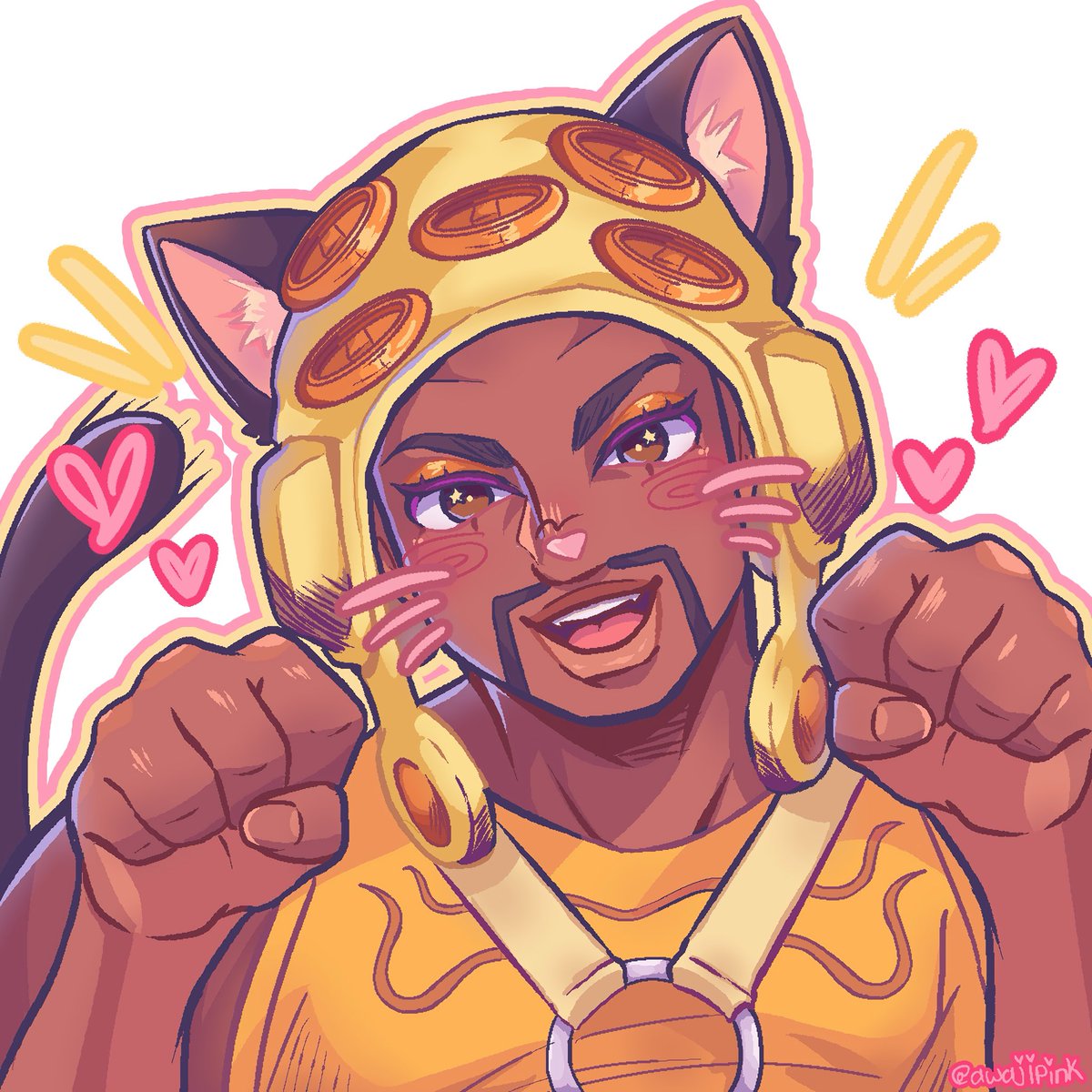 awajipink's tweet photo. hey ya! 🐈

#jjba #sbr https://t.co/1cBkpuF0Cp
