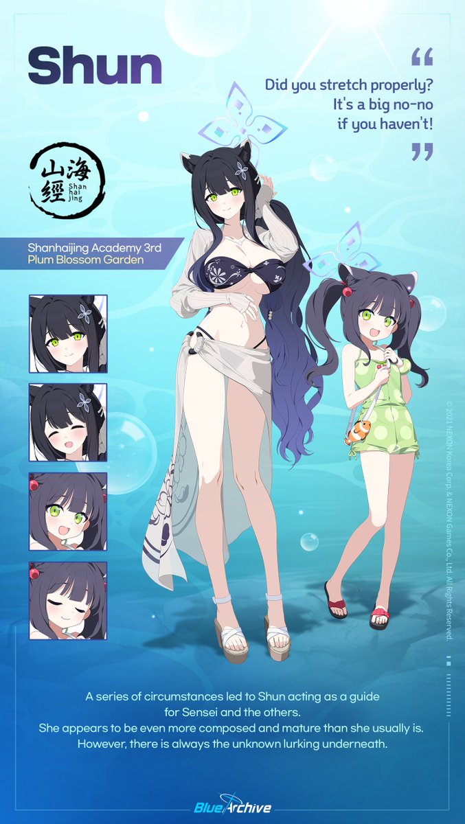 EN_BlueArchive's tweet photo. [Student Intro: Shun (Swimsuit)]

Did you stretch properly? It's a big no-no if you haven't!

#BlueArchive https://t.co/8RI3dA3AFD