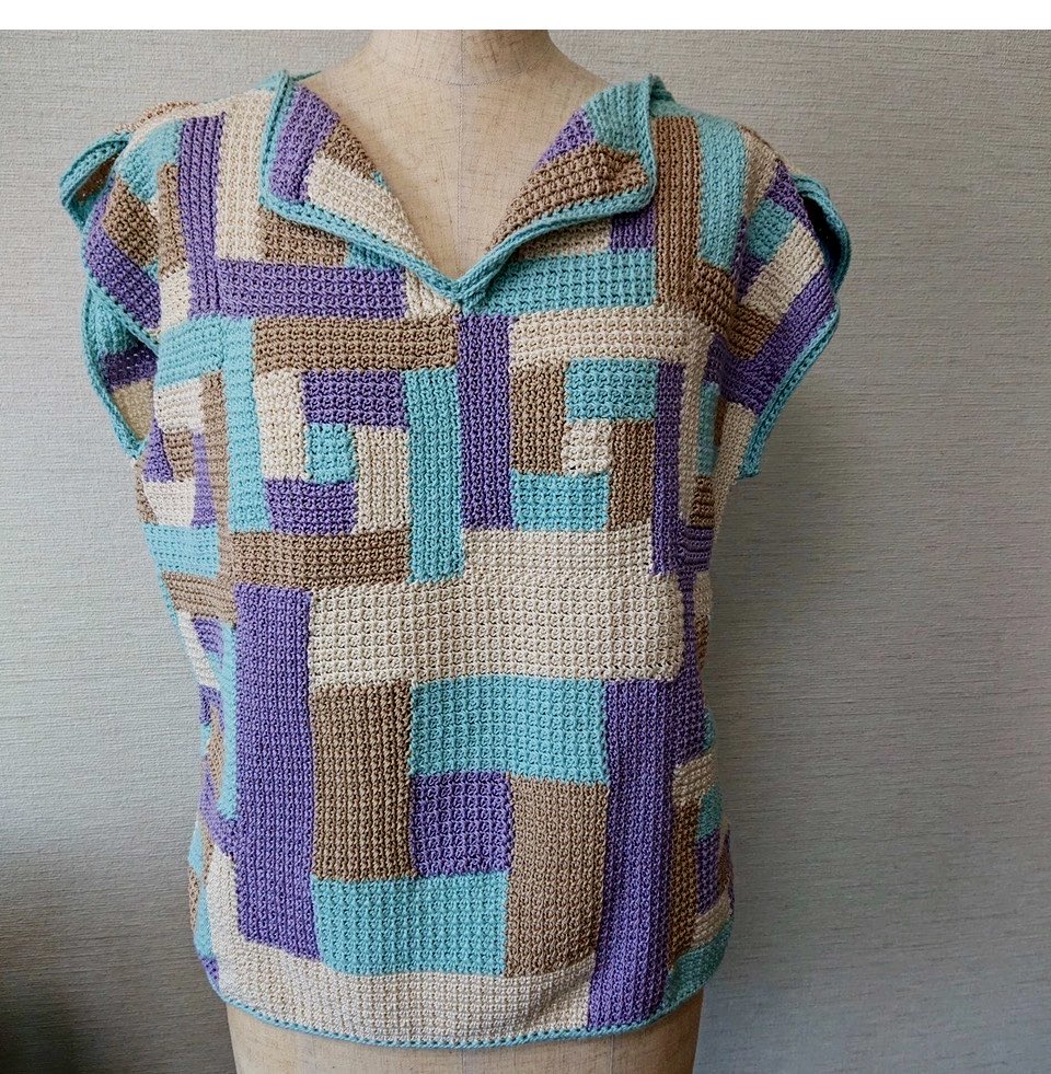knitting_hello's tweet photo. 「ナンバークロッシェ」って何？と聞かれました🤔
「細方眼編み」とも言います
ヴォーグ学園のサイト等で説明があるので、そちらを見てもらった方が分かりやすいかと思います😊
とじはぎがないので作りやすいかとは思います
 #ナンバークロッシェ #細方眼編み https://t.co/IB3krH8xyH