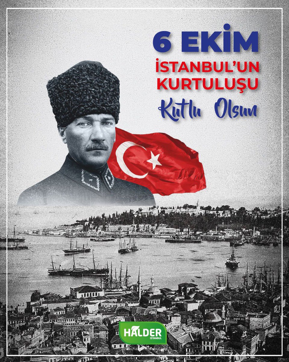 halderistanbul's tweet photo. İstanbul’un un kurtuluşunun 103. yıl dönümünde bağımsızlığımız için mücadele eden tüm kahramanlarımızı ve şehitlerimizi saygı ve rahmetle anıyoruz 🇹🇷 https://t.co/qjrskIEg04