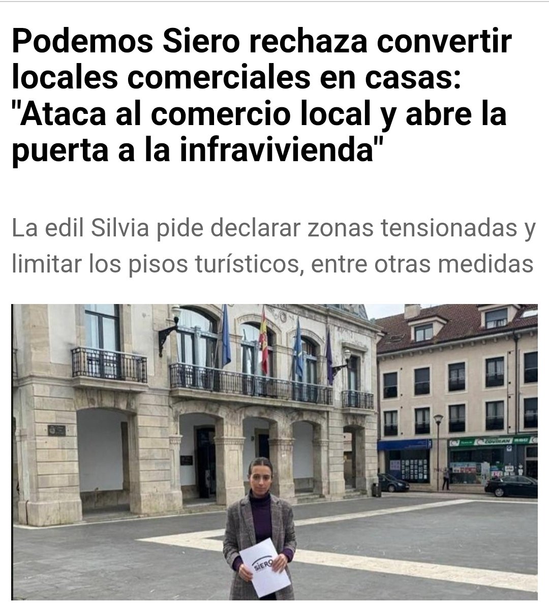 silviatarano's tweet photo. ¿Crear infraviviendas mientras se encarecen los locales para nuestro comercio local? No, gracias. 

Apostamos por declarar zonas tensionadas, gravar las viviendas turísticas y fomentar que los negocios dejen libres pisos y se instalen en los bajos comerciales. https://t.co/sMEpp89bIw