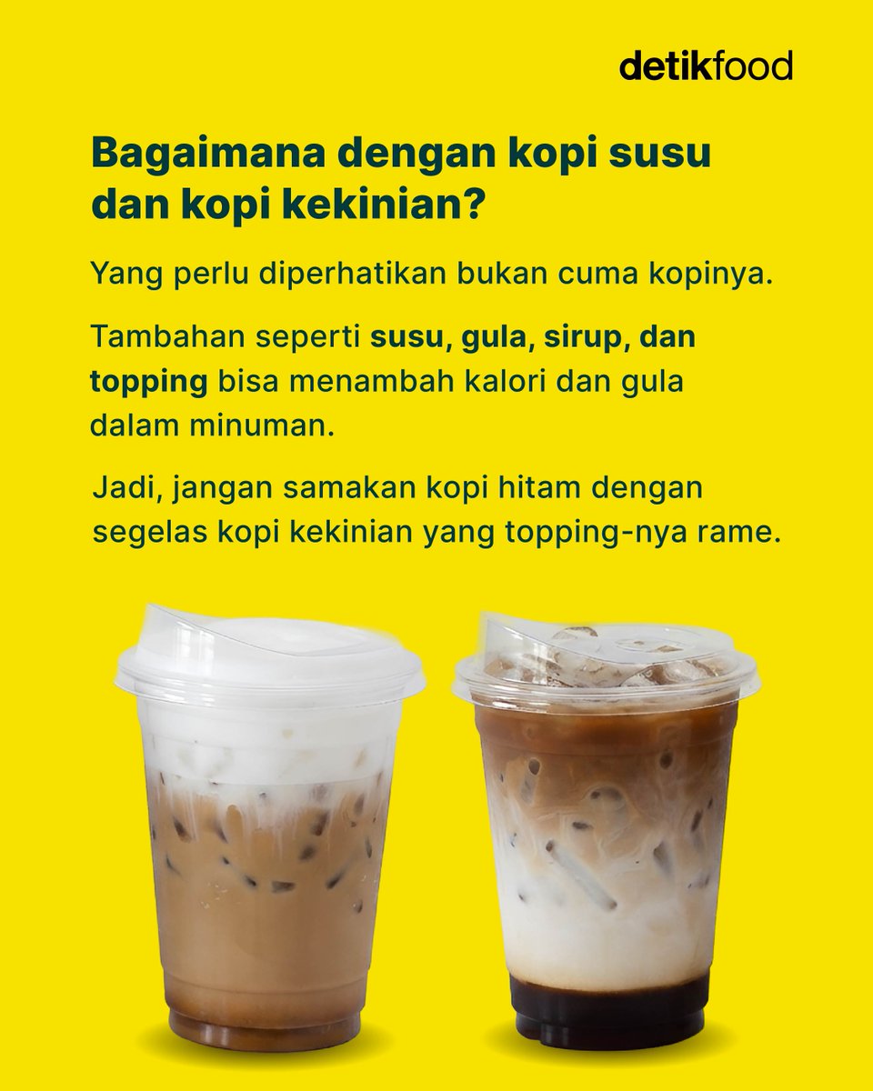 detikfood's tweet photo. Namun, jenis kopi, tambahan gula/susu, dan toleransi kafein tiap orang juga perlu diperhatikan. https://t.co/2vUaEMe3m2