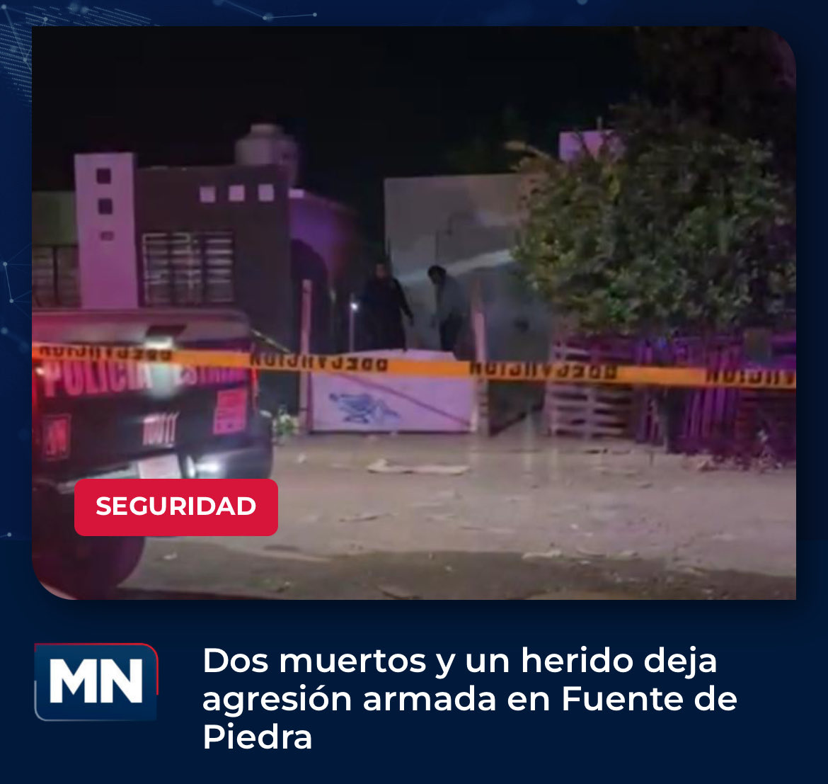 tadeolopezrojas's tweet photo. Dos muertos y un herido deja agresión armada en Fuente de Piedra https://t.co/0uZc8zbugp https://t.co/cYJuRDVsUp