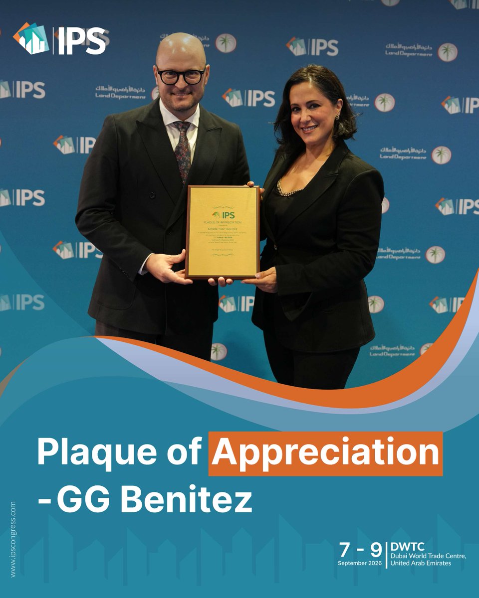 IntPropertyShow's tweet photo. Honoring excellence, leadership, and valuable contributions to the global real estate community. 🏆✨
International Property Show (IPS) was pleased to present a Plaque of Appreciation to Ghada “GG” Benitez, CEO of GG Benitez International, in recognition of her valued contribution and participation at IPS 2026.
With extensive expertise across U.S., Dubai, and international real estate markets, GG continues to connect opportunities, insights, and professionals across borders. 🌍
Thank you for being part of the IPS journey and contributing to meaningful conversations within the global real estate community.
#IPS2026 #GGBenitez #RealEstate #GlobalRealEstate #RealEstateLeadership