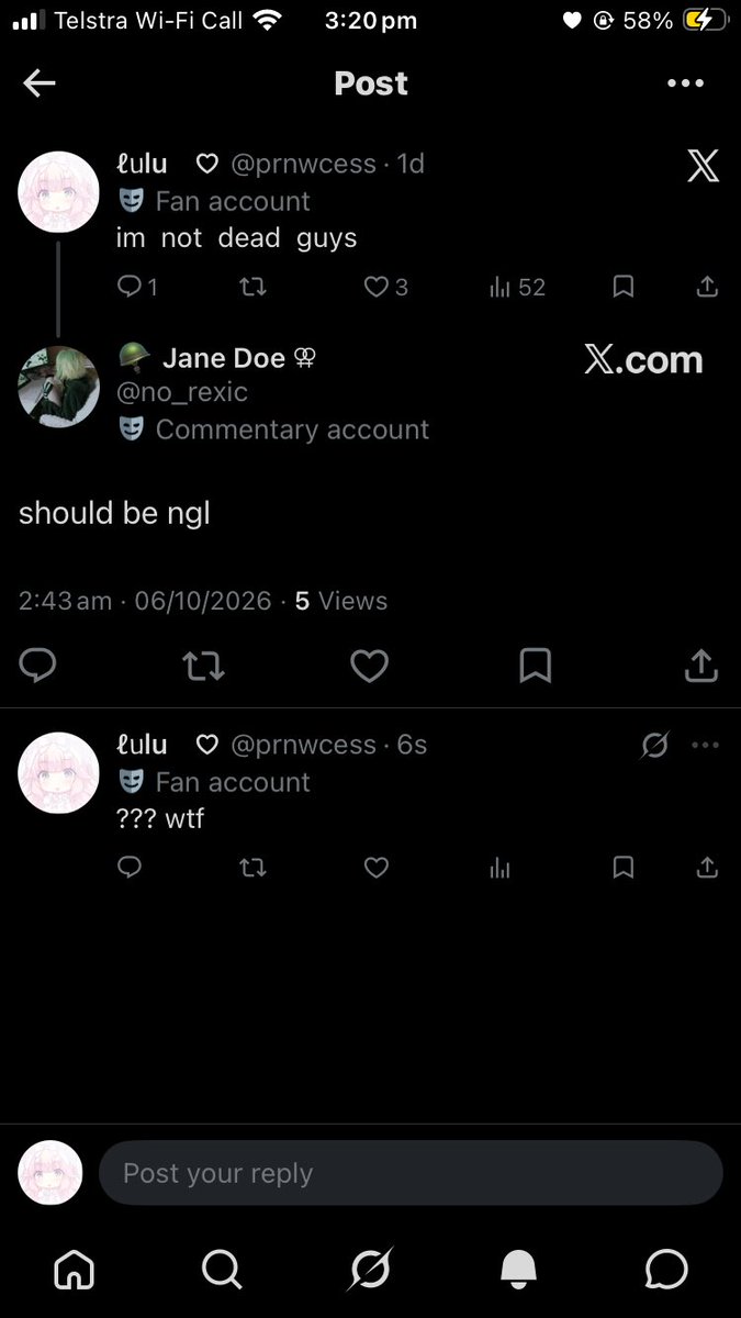 prnwcess's tweet photo. everyone  wants  me  dead  bro https://t.co/sRsCpKl48T
