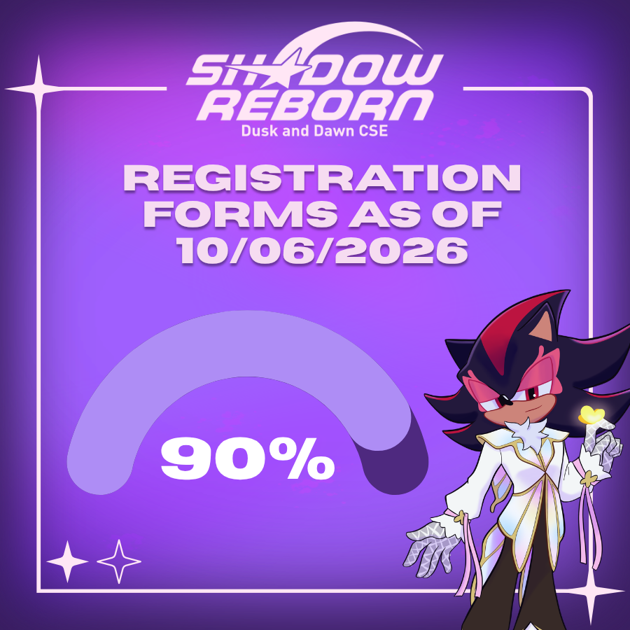 ShadowRebornCSE's tweet photo. 𝗪𝗲'𝗿𝗲 𝗮𝗹𝗺𝗼𝘀𝘁 𝗳𝘂𝗹𝗹! 𝗙𝗲𝘄 𝘀𝗹𝗼𝘁𝘀 𝗹𝗲𝗳𝘁 𝗳𝗼𝗿 𝗦𝗵𝗮𝗱𝗼𝘄 𝗥𝗲𝗯𝗼𝗿𝗻 𝗗𝘂𝘀𝗸 𝗮𝗻𝗱 𝗗𝗮𝘄𝗻 𝗖𝗦𝗘! We are beyond grateful; thank you for the love and support! All Hail the Ultimate Life Form! ❤️‍🔥

REGISTRATION FORMS STILL OPEN!
🔗https://t.co/zN3Xvxn2RM https://t.co/SJNK6Ti8Z7