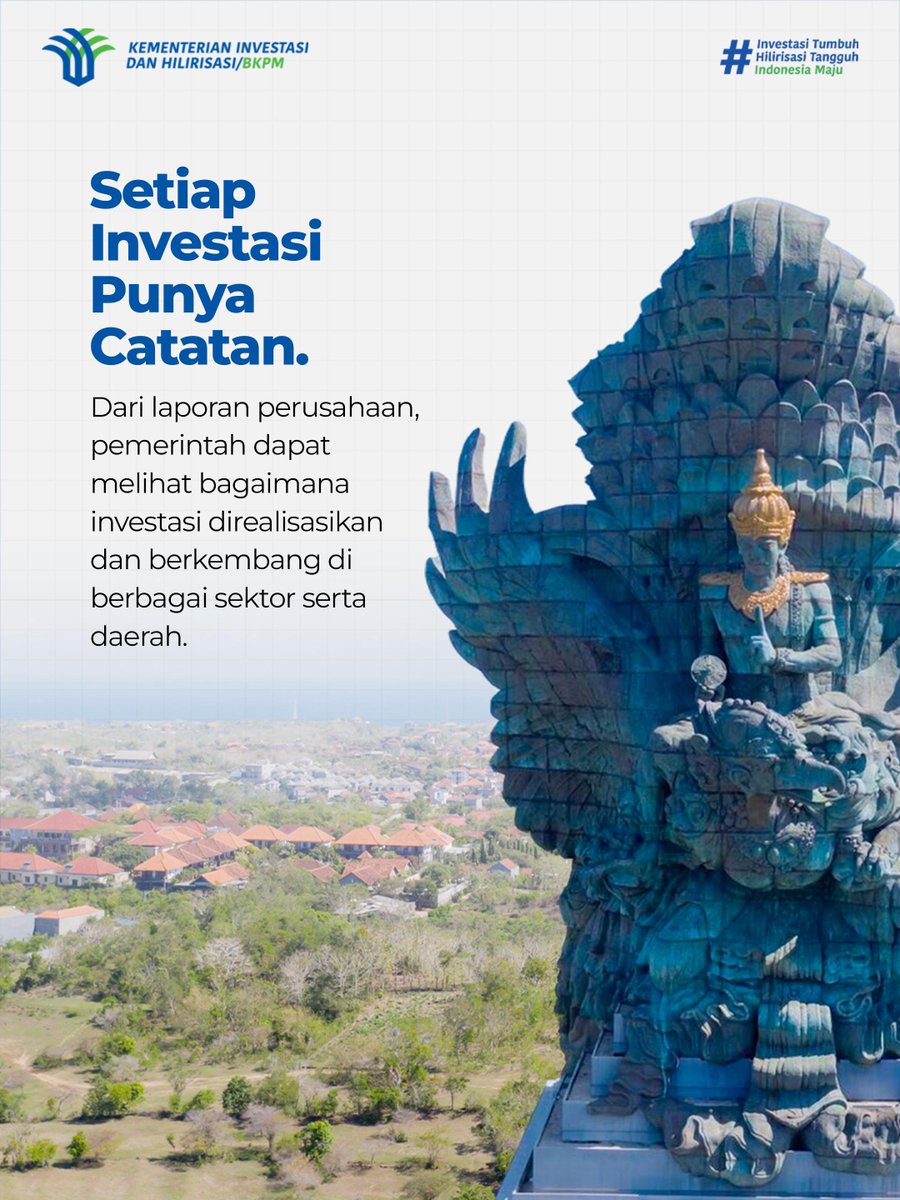 bkpm's tweet photo. Dari laporan perusahaan, pemerintah dapat melihat bagaimana investasi direalisasikan dan berkembang di berbagai sektor serta daerah.

**

Through company reports, the government can track how investments are realized and developed across different sectors and regions. https://t.co/ZcvyIlQJML