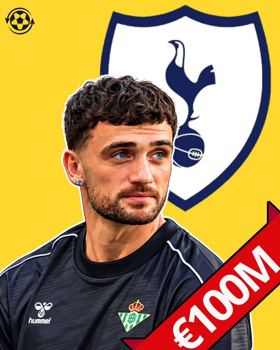 DeadlineDayLive's tweet photo. 🚨 Real Betis have no fears over Tottenham Hotspur's renewed interest in striker Troy Parrott.

Spurs face a major obstacle to bringing their former player back, with Betis protected by a €100M release clause.

The Irishman is tied to the Spanish club until 2031 after completing his move from AZ last summer.

(Source: @Estadio_ED)