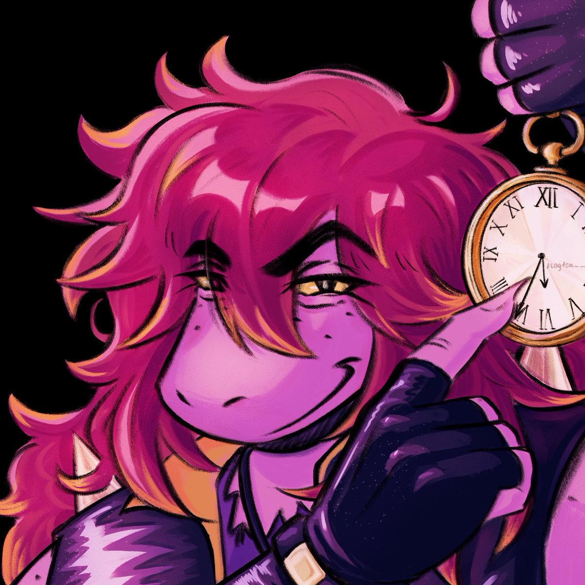 nag1sa__'s tweet photo. purple dino with hair https://t.co/9dVQBiXVVW