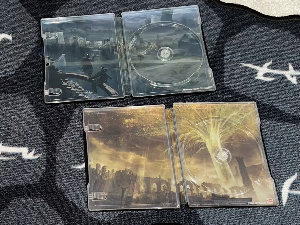 einyvie's tweet photo. my elden ring steelbooks https://t.co/oyJTuf03wD