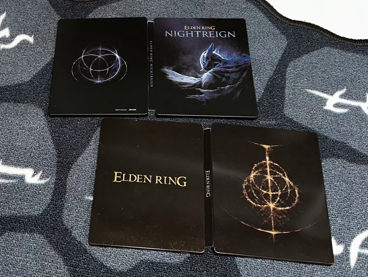 einyvie's tweet photo. my elden ring steelbooks https://t.co/oyJTuf03wD