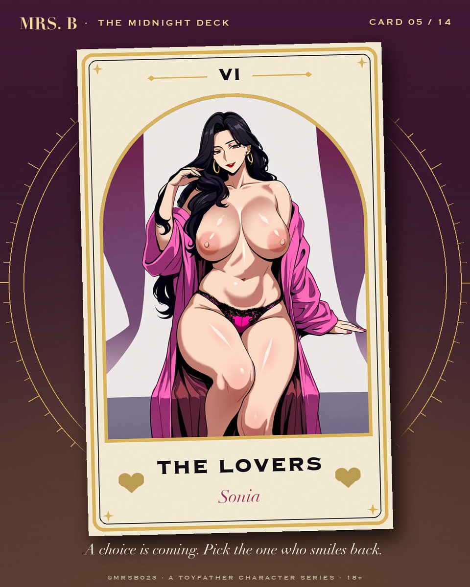 MrsB023's tweet photo. Card five: The Lovers. 💞

A choice is coming. Sonia already made hers — she's just waiting to see if you'll pick her back.

Would you?
#MidnightDeck #MeetTheGirls #ToyFather https://t.co/trv7o9iG4i