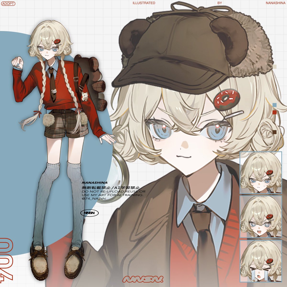 74na_adpt's tweet photo. こちらの新作くまガールちゃんのオークションは
今日の0時〆です🐻
販売ページはこちら▼
🔗https://t.co/I2rSa67Z3Y

#つなぐ #adopt #キャラ販売 #立ち絵販売 https://t.co/kmvxv6uAfF