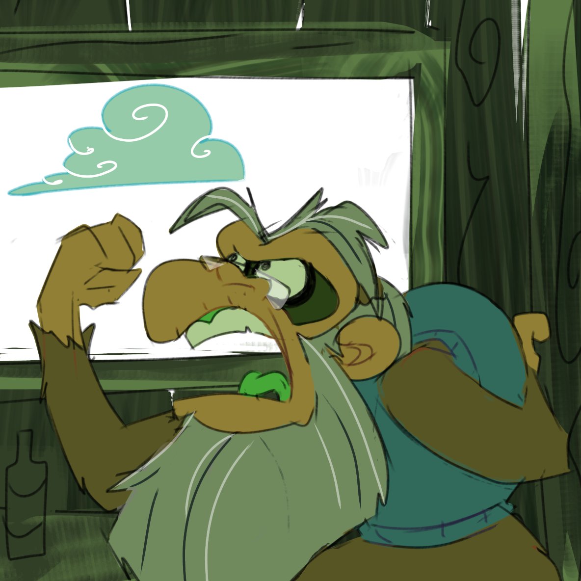 Trasuppi's tweet photo. Kongtober día 5:
Cranky Kong 🐵

viejo miado https://t.co/HQGxrCCue6
