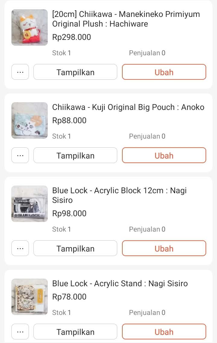 OmicronTomale's tweet photo. 🌙 Ready ~ bisa langsung di checkout ~ 🌙
🍊 https://t.co/8CV496ehfE
🍏 https://t.co/EeopEkMVUd

☁️☁️Chiikawa, Genshin, BLLK, HSR - Miscellaneous 
Harga : Tertera 

🌼Free Ongkir bisa lewat Tokopedia/Shopee
🌸Detail Lengkap bisa geser ke kanan yaaa https://t.co/923gJqPyIK