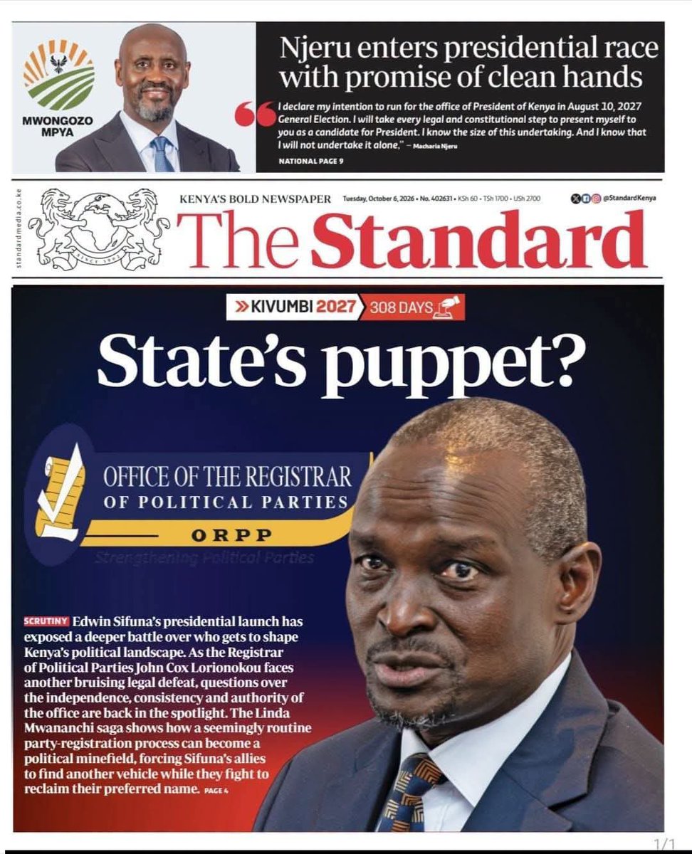 Teddagwa's tweet photo. Days after Senator Edwin Sifuna accused the ORPP of sabotage and political fraud, members of PET have launched an online campaign to pressure registrar of parties to approve the rebranding of The Equitable party to Linda Mwananchi Movement Party.
#ReformORPP #sifuna https://t.co/hnhO48SLDN