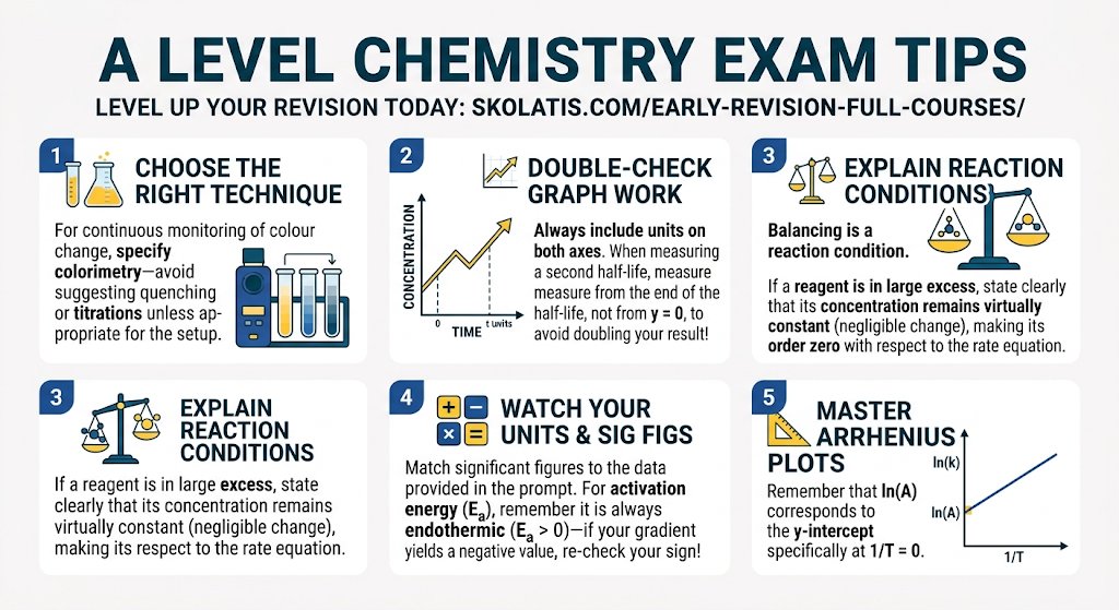 skolatisworld's tweet photo. A Level Chemistry exam tips  
🧪 Choose the Right Technique 
📈 Double-Check Graph Work 
⚖️ Explain Reaction Conditions 
🔢 Watch Your Units &amp; Sig Figs 
📐 Master Arrhenius Plots

👉 Read full post: https://t.co/oqJ6Yfu2et

Level up your revision today: https://t.co/mqkv0LcGud https://t.co/C9rB0cIRIJ