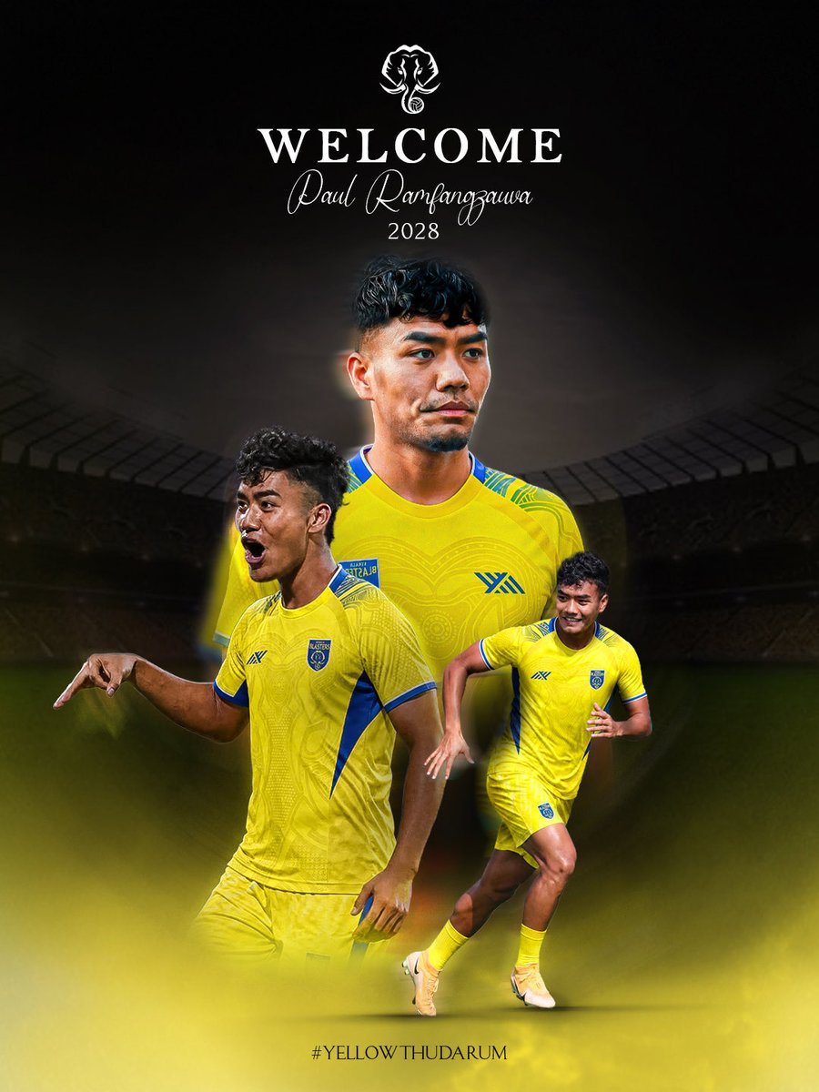 KeralaBlasters's tweet photo. Zauva is here 💛

Ready to get started, ready to make his mark. Paul Ramfangzauva is a Blaster!

#KBFC #KeralaBlasters #YennumYellow #YellowThudarum https://t.co/tTRXNuIBej