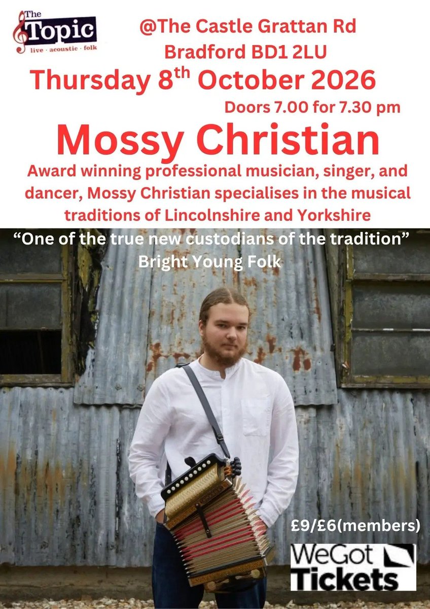 TopicFolk's tweet photo. #Thursday #livemusic #folk #Bradford @visitBradford @bradfordmusic @BradfordMarkets 

https://t.co/8ZvSbEDsh8 https://t.co/jslk88Qd5j