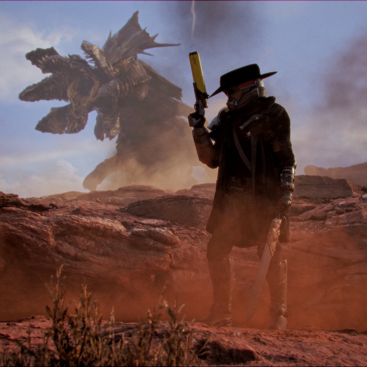 plot_coalition's tweet photo. Dust Devils // Borderline Justice 
Episode 5 of Heroes of the Galactic War is now in production 
#helldivers #helldivers2 #spacecowboy https://t.co/IvEsmDZpxO