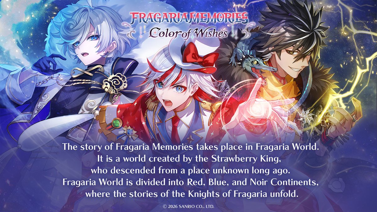 FragariaCoW_GL's tweet photo. 🍓 What is Fragaria Memories? 🍓

Welcome to the world of Fragaria Memories!
No worries if you just dropped by after discovering the game.
We'll introduce you to the world of Fragaria Memories and its Knights, one piece at a time, so that everyone can enjoy it to the fullest! ✨

Let's start with "Fragaria World", where the story of Fragaria Memories takes place... 🍓

#FragariaGame #FragariaMemories