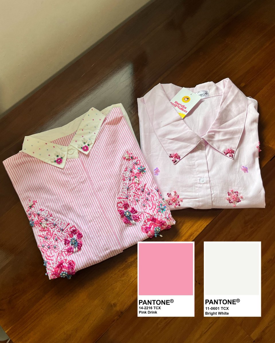 nanecepy's tweet photo. SPARKLY BEADS DETAILS! 💎🌸✨
Liat deh kerapihan &amp; kilau manik-maniknya dari kerah, dada, sampai ujung bawah bajunya! Bikin kemeja salur pink ini auto kelihatan mewah &amp; aesthetic banget 😭🩷 https://t.co/VDinLfWWQp