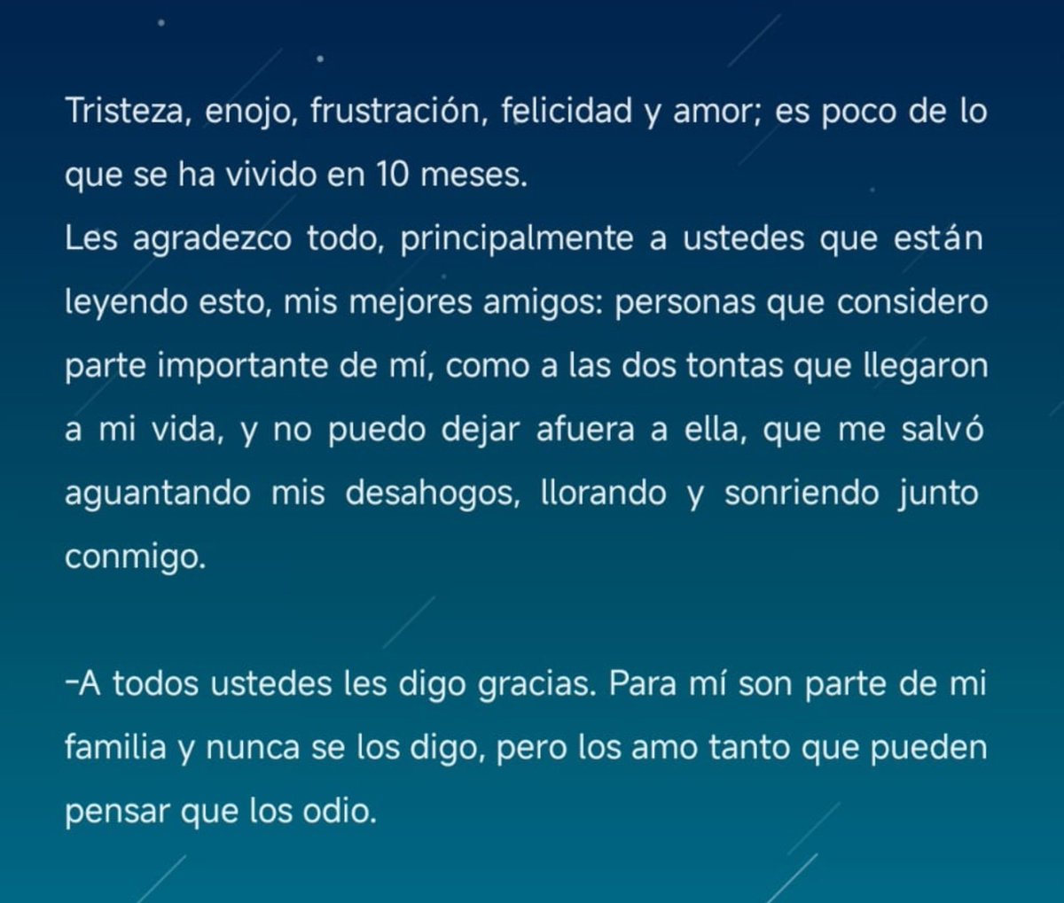 Ezzztrada_'s tweet photo. Soy malo y eso es bueno.
si alguien como yo puede ser querido por alguien como ustedes entonces no soy tan malo https://t.co/KbsAVedTZz