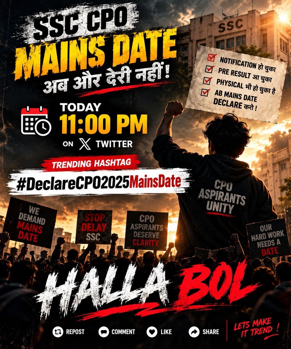 ajeetyad138's tweet photo. #JusticeForCPO2025 #ConductCPOMains2025 @SSC_GoI  @DoPTGoI https://t.co/SBQx2CTcA0