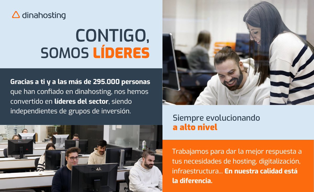 dinahosting's tweet photo. Somos líderes del sector gracias a ti, y a las casi 300.000 personas que nos confían sus proyectos.

Después de 25 años, estamos orgullosos del gran equipo que hemos formado. ¡Gracias por elegirnos! 🙂 https://t.co/5KzS5BTyhZ https://t.co/Q2IZYcRAIW