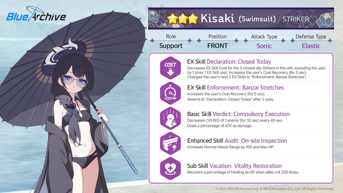 EN_BlueArchive's tweet photo. [Pick-Up Recruitment Preview]

A New Pick-Up Recruitment will begin on 10/13 (Tue)!

💌Pick-Up Student: 3★ Kisaki (Swimsuit)
🗓️Pick-Up Recruitment Schedule: 10/13 (Tue) After Maintenance – 10/27 (Tue) 1:59 AM (UTC)

#BlueArchive https://t.co/OhyiKMxVXb