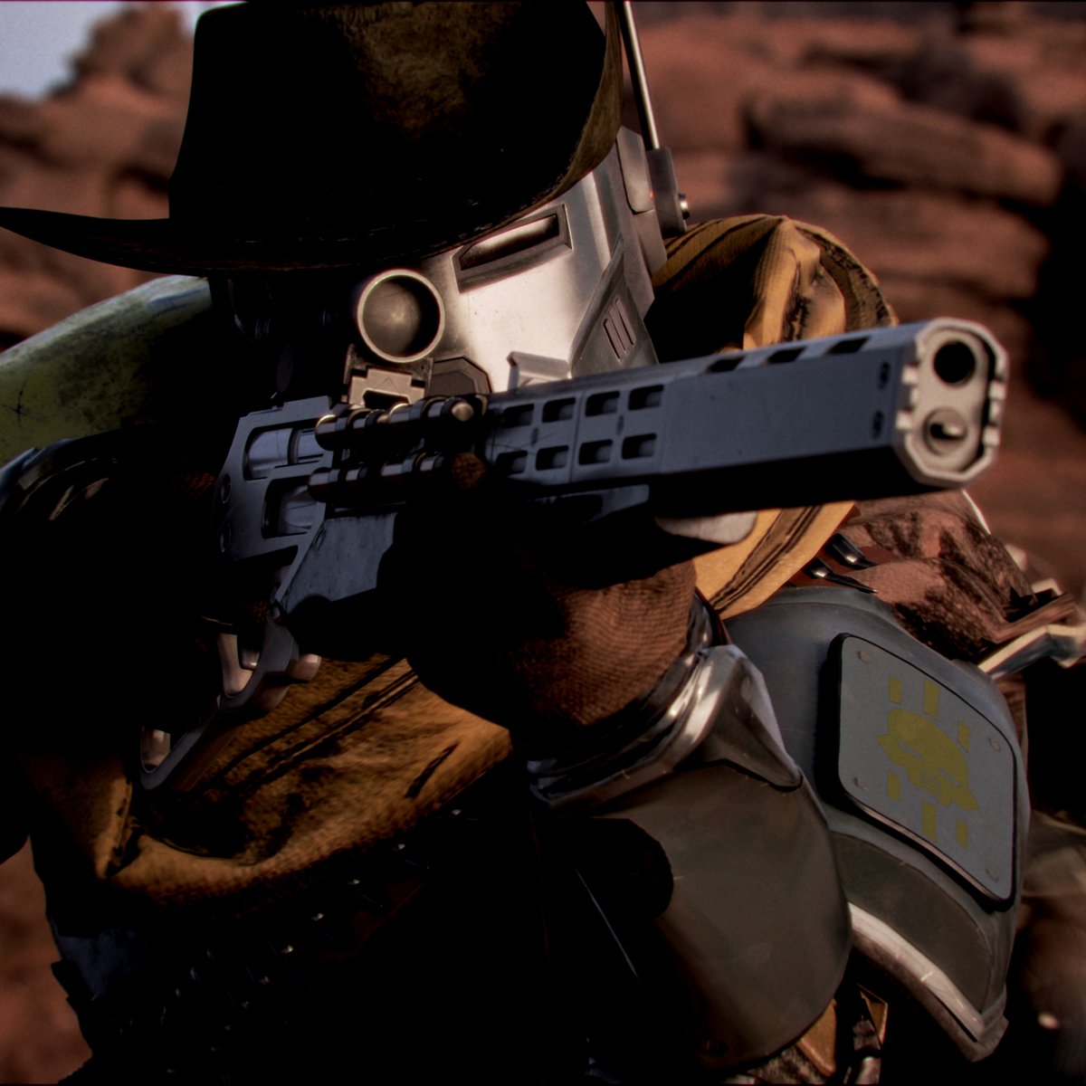 plot_coalition's tweet photo. Dust Devils // Borderline Justice 
Episode 5 of Heroes of the Galactic War is now in production 
#helldivers #helldivers2 #spacecowboy https://t.co/67szCdsx7r
