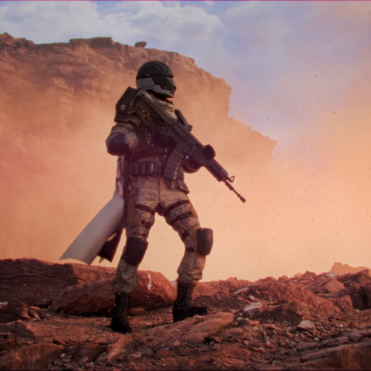 plot_coalition's tweet photo. Dust Devils // Borderline Justice 
Episode 5 of Heroes of the Galactic War is now in production 
#helldivers #helldivers2 #spacecowboy https://t.co/sRl3jKl15S