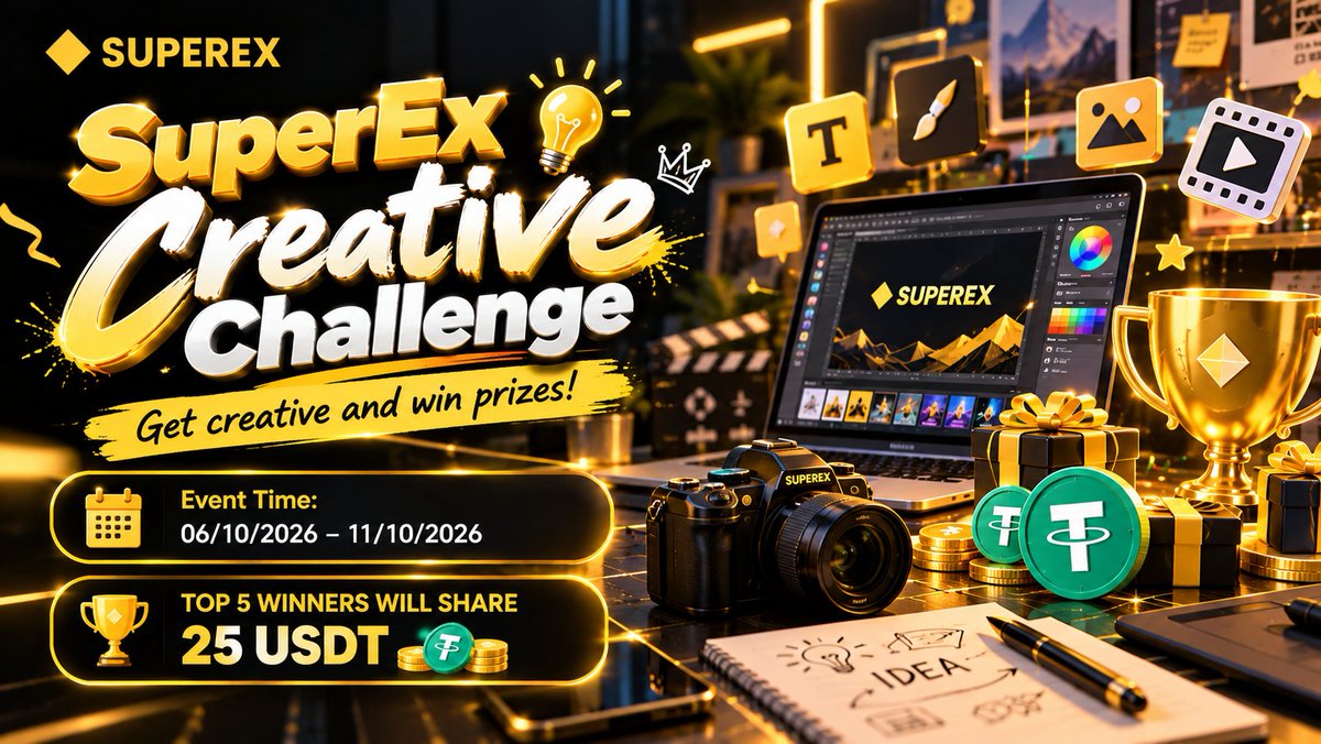 SuperEx_VietNam's tweet photo. 🔥 SuperEx Creative Challenge - Get creative and win prizes!

Create a unique post about SuperEx for a chance to share a 25 USDT prize pool.🎁

⏰ Event Period: 06/10/2026 – 11/10/2026
🏆 TOP 5 WINNERS WILL SHARE 25 USDT

How to participate:
1️⃣ Follow @SuperEx_VietNam & @SuperEx
2️⃣ Like & RT & Drop your SuperEx UID this post
3️⃣ Create your own content about SuperEx
4️⃣ Tag @SuperEx_VietNam & @SuperExet + include the hashtag #SuperEx in your post
5️⃣ Comment below with the link to your post

🎨 Memes
🎥 Videos
📊 Market analysis content
🧵 Threads
💡 Creative posts

Originality, creativity, and engagement are key factors.

Create content that is impressive and share-worthy. 👇

#SuperEx #CreatorChallenge #SuperExChallenge #Crypto #Web3 #CryptoCommunity