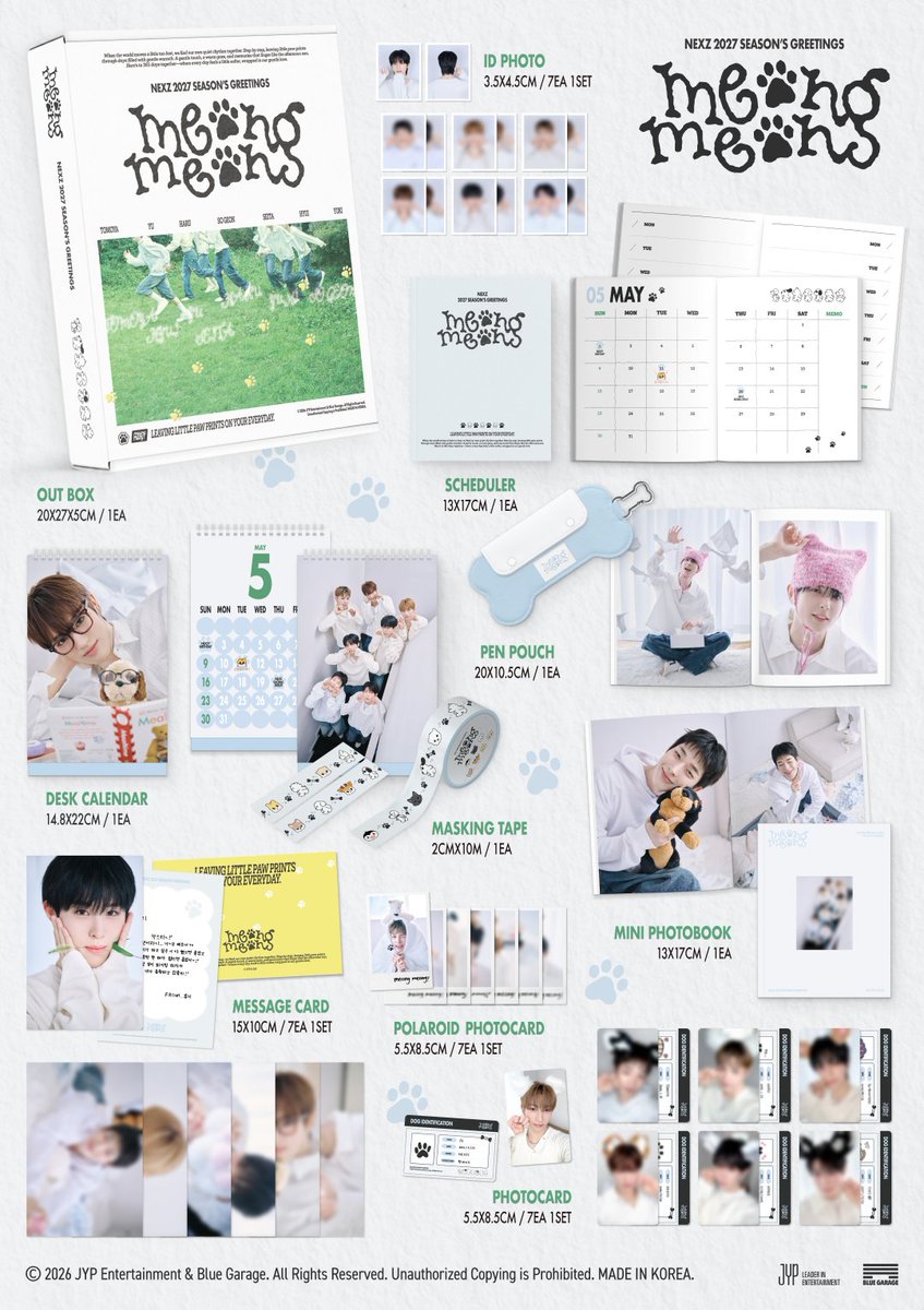 NEXZ_official's tweet photo. NEXZ 2027 Season's Greetings [meong meong!]

🐶PRE-ORDER OPEN
26.10.06 TUE 14:30 - 10.14 WED 23:59 (KST)

FANS SHOP https://t.co/VMQh4qWHmj
알라딘 https://t.co/dXlmuu2Yig
YES24 https://t.co/UEO9gfcEYA
APPLE MUSIC https://t.co/z5YvJYrFut
MAKESTAR https://t.co/pOSRE2eFQf
Ktown4u https://t.co/rR6tLqfrY2
MUSICPLANT https://t.co/H0XsWkphh5
EVERLINE https://t.co/oky17l7fcC
WITHMUU https://t.co/c4I3l5vWzp
MusicKorea https://t.co/cWK5DbyQOn
SOUNDWAVE https://t.co/hwIAVNI5JR
KPOP TOGETHER https://t.co/CeDMIF5Psn
KPOP FRIENDS https://t.co/BUc0X9EAEW

#NEXZ
#NEXZ_meong_meong
#2027SEASONSGREETINGS