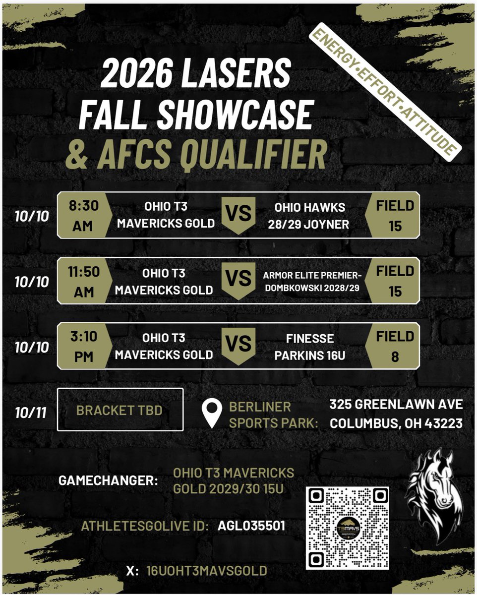 16UOHT3MavsGold's tweet photo. Can’t wait to get back in the field with these ballers this weekend at the 2026 Lasers Fall Showcase &amp; AFCS Qualifier!  Coaches, you’ll definitely want to check these young ladies out and start to get them on your radar! https://t.co/DP4QRCZfRp