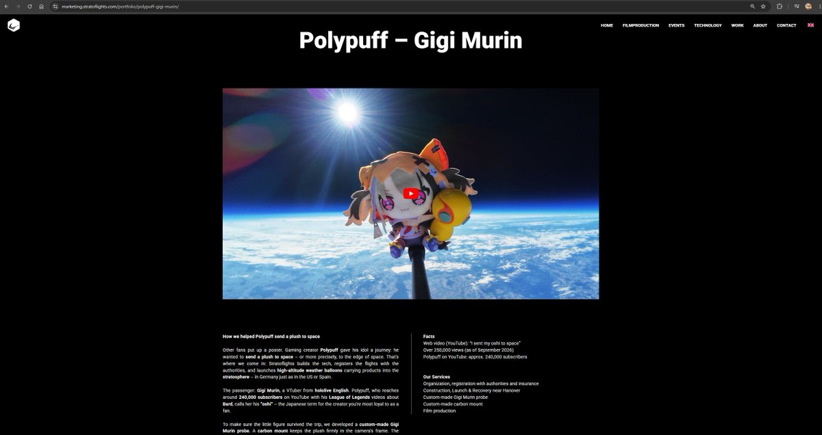 polypuff's tweet photo. The Gigi space launch got added to the official site portfolio😭 https://t.co/WINurJjw0T