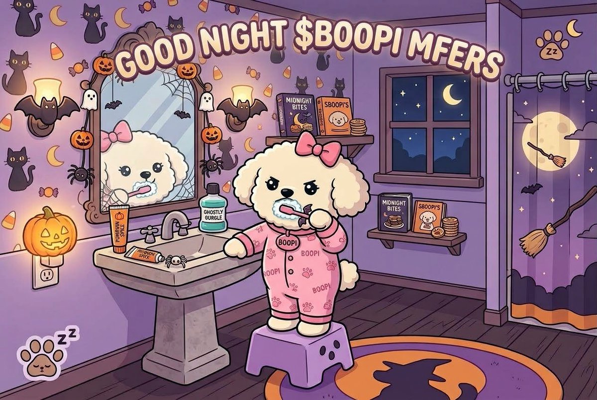 BoopiOnSOL's tweet photo. Boopi is brushed and boujee🐶
Ready for the billions mission. The chart is looking bullish, and our dreams are set for new ATHs! 🚀✨
Rest up and let's be refreshed to send it tomorrow!
CA: 7fodN5Vn21kZdGfvA178ZNctqsZ2kCGVRHfFNEkboop
#$BOOPI #Goodnight #ToTheMoon #Solana #Crypto #Bullish