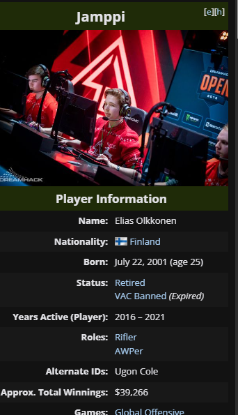 DevJrg's tweet photo. @PiTJCSGO @NartOutHere YES! He’s a former top-level CS:GO pro, most notably from ENCE. Oh my God, guys, it literally takes a single Google search to check this. 😭 https://t.co/T1Xqi19noU