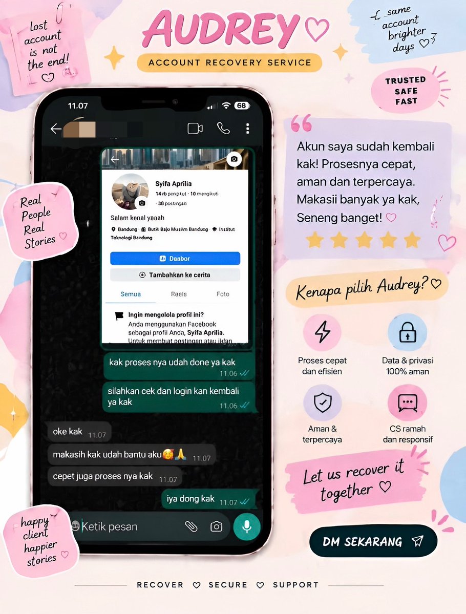 sceneryol's tweet photo. 🌈 OPEN LAYANAN JASA PEMULIHAN &amp; PERBAIKAN AKUN SOSMED

🫧 Pulihkan, Balikin &amp; Hapus/Nonaktifkan Akun
🫧 Lacak Lokasi, Sadap WA, Hack Akun &amp; Lainnya

📱 Facebook, Instagram, TikTok, WhatsApp, LINE, Twitter/X, Gmail/Email, Telegram, Game &amp; Lainnya

WhatsApp Di Profil
🪽 #zonauang https://t.co/HB1ZhPakop